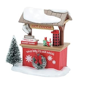 Department 56 Village Collection Accessories Hot Cocoa Stand Baby It’s Cold Outside Figurine, 3.95 Inch, Multicolor