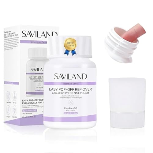 SAVILAND Plant-Based Nail Polish Remover Kit: 6.76 fl.oz Non Acetone Fingernail Polish Remover Shea Butter Nail Remover with Castor Oil VE Cuticle Oil & Nail Removal Tools for All Nail Polish Types