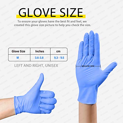 10 PCS Household Cleaning Gloves Blue, Anzoee Dishwashing Gloves Washing Gloves with Textured Fingertips Food Service Powder Free Gloves - Thumbnail 5