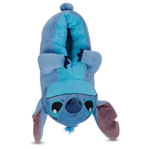 Disney Ladies Lilo and Stitch Slippers - Ladies Classic Lilo and Stitch Big Face Plush Slippers Lilo and Stitch 3D Plush Slippers4