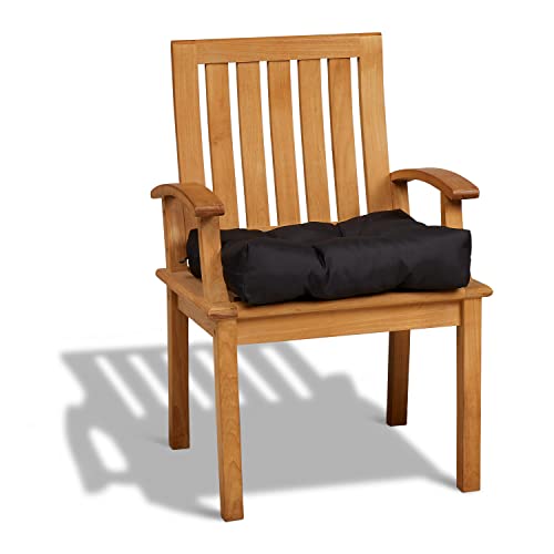 Classic Accessories Water-Resistant Square Patio Seat Cushions, 19 X 19 X 5 Inch, 2 Pack, Black, Outdoor Seat Cushions #TOP1