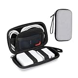 Ginsco Hard Shell Protection Case Electronic Accessories Organizer Pouch for MacBook Air/pro Adapter Chargers Cables Power Bank, for Sandisk Portable SSD Flash Disk SD Card,Compact Travel Tech Case