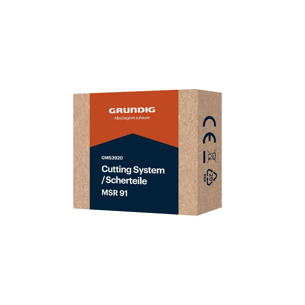 Grundig Wymienna głowica tnąca MSR 81 (GMS3910), części do golarki męskiej ProClub MS 8130, 3 wymienne głowice, technologia Titanium Blades, łatwa wymiana, zrównoważone opakowanie