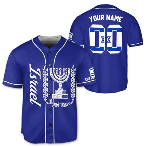 CHIARA CONTI11 Israel Jersey Men, Israel Jersey Baseball, Personalized Israel Baseball Jersey Men 1