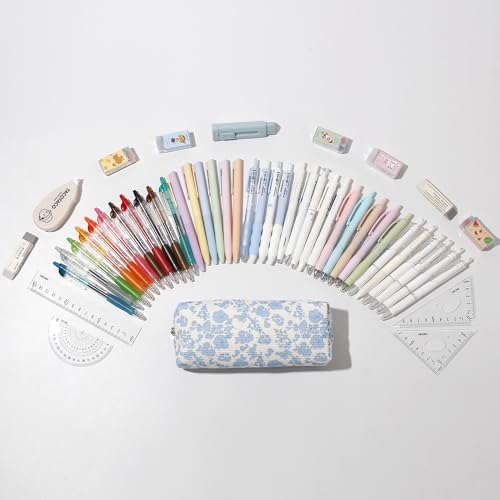Image of Pencil Case Lightweight Aesthetic Pen Case Office College School Storage Bag Pouch Holder Box Organizer Makeup Pouch Cosmetic Bag for Girls Boys Kids (Flowers-Plum blossom)