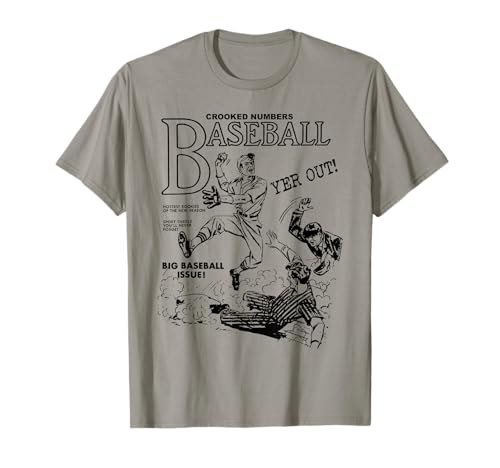 Crooked Numbers Big Baseball Issue - Retro Sports Pulp Cover T-Shirt