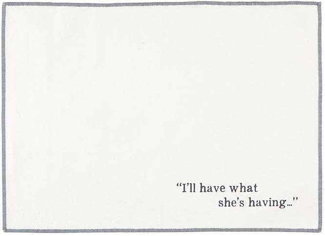 Miniatura 5 de Santa Barbara Designs Studio - Juego de 4 manteles individuales de algodón en blanco y negro, diseño de club de desayuno