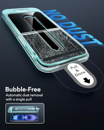 ESR 3 Pack for iPhone 15/ iPhone 16 Screen Protector Tempered Glass, [9H Hardness] [Military Grade Shatterproof] Full Coverage Film with Flawless Fit Tray, HD Clear, Scratch Resistant - Image 3