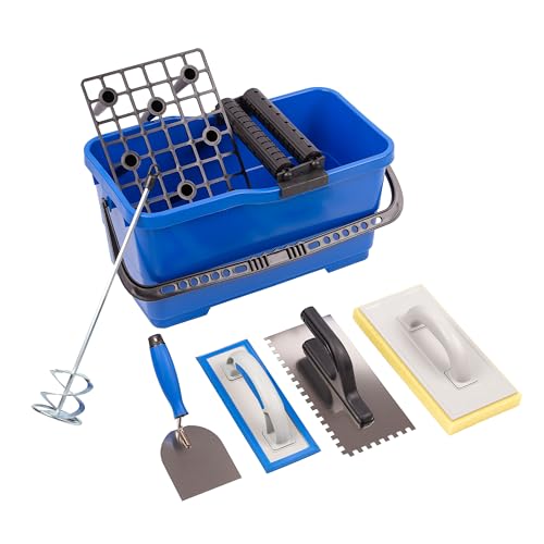 MIVOS Set de lavage pour carrelage 6 pièces - Set de lavage professionnel pour carrelage - Spatule...