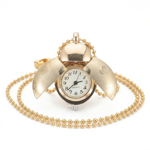 VILLCASE Taschenuhr Im -Design Glänzende Quarz Taschenuhr Mit Perlenkette Herren Retro Kettenuhr Praktisch Für Alltag Und Geschenk