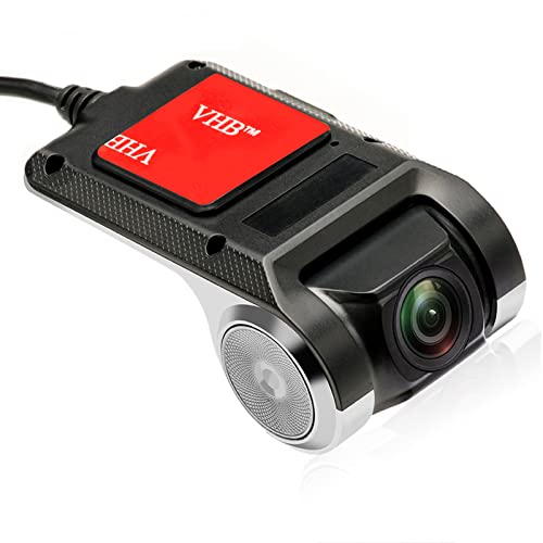 Hikity Caméra de Voiture 1080P USB DVR, Mini Dashcam Voiture pour Android Dashcam Cámera Voiture étanche Caméra de Tableau de Bord Dashcam 170° Grand Angle Vision de Nuit