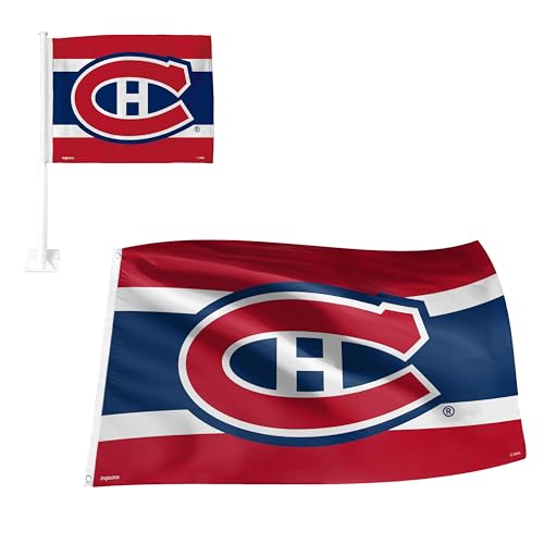 NHL Montreal Canadiens Fan Pack Set, Includes 3' x 5' Flag & Car Flag by sportsvault - Used condition - CA$33.61
