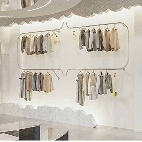 Portant à vêtements en acier inoxydable pour boutique et dressing