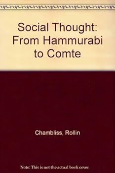 Paperback Social Thought: From Hammurabi to Comte Book