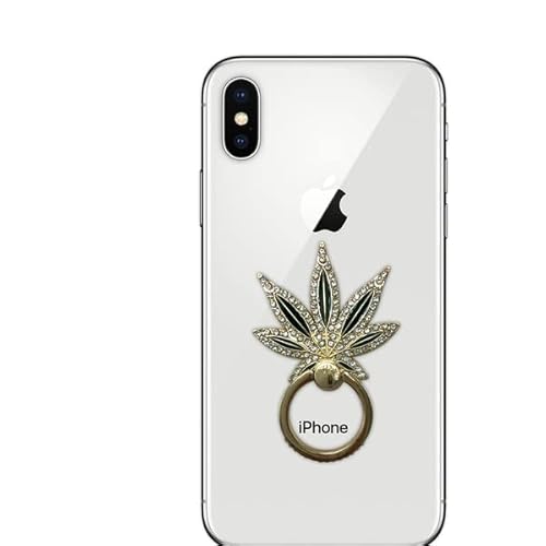 Marijuana Leaf Phone Ring Phone Stand Diamond Design #TOP1