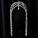 Xerling Transparent Crystal Beads Tassel Cap Headpiece 1920s Flapper Layered Head Chains Wedding Bridal Head Jewelry Cleopatra Hair Accessories for Women