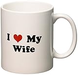3dRose I Love My Wife Mug, 11-Ounce