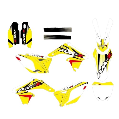 Graphiques fond autocollants RMZ 250 deco de carenage moto haute resistance 2010-2018