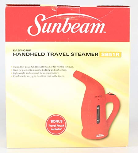 Sunbeam SB51R Handheld Compact Garment Steamer Red