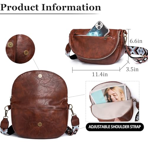 Image of Crossbody Bags For Women Trendy, Vegan Leather Hobo Handbag Shoulder Purse For Ladies with Adjustable Strap