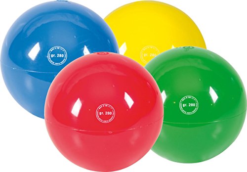 Qawiun Pelota rítmica para Entrenamiento de Gimnasia, Danza rítmica, Yoga, Actividad, se Vende por Unidad, 280 g, Rojo