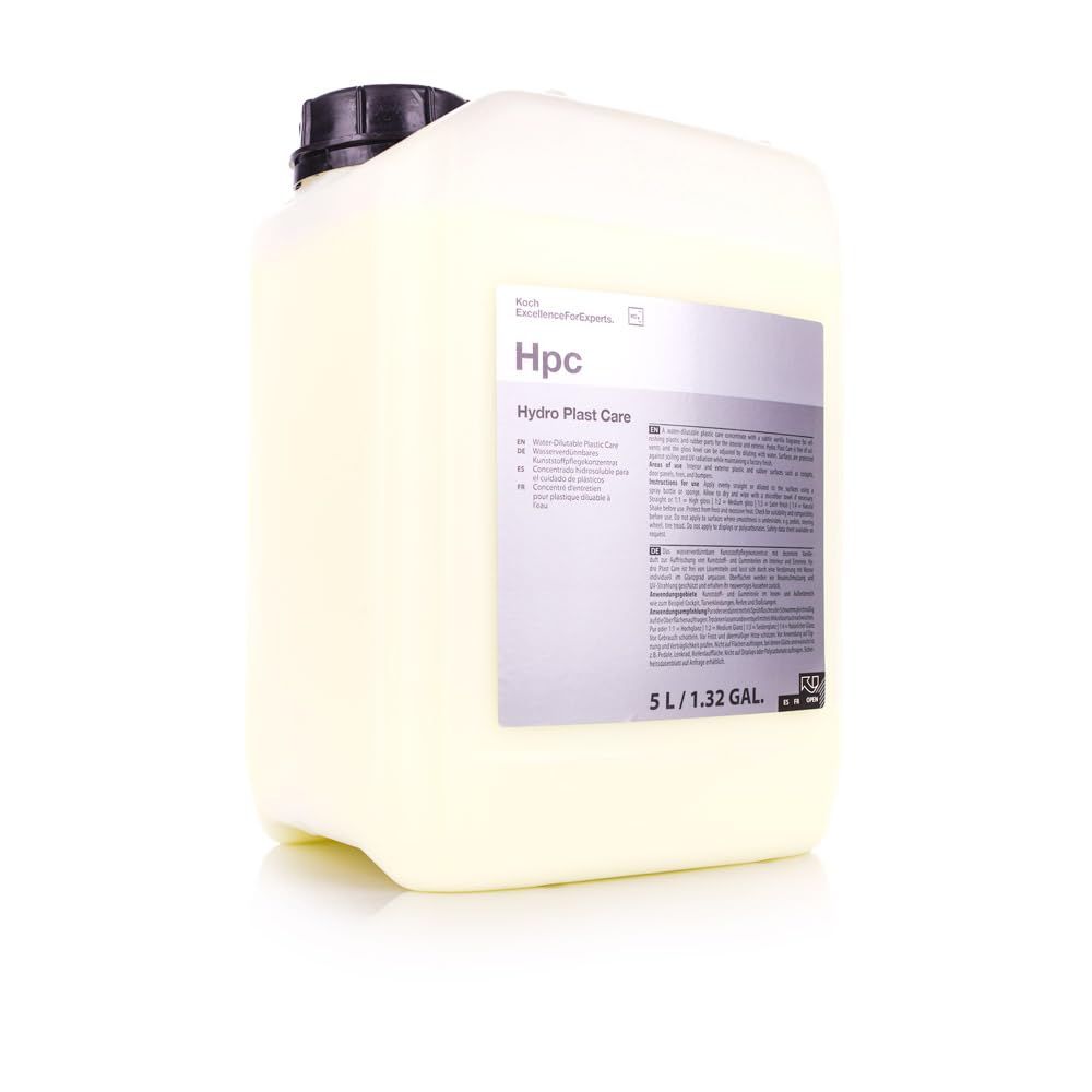KOCHCHEMIE - Hydro Plast Care - Water-Dilutable Plastic & Rubber Conditioner – Solvent-Free with UV Protection – Adjustable Gloss Finish – Refreshes