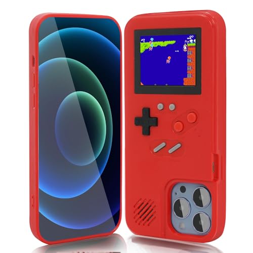 Coque de jeu vidéo iPhone 16 Pro rétro rouge pour s'amuser dans les transports