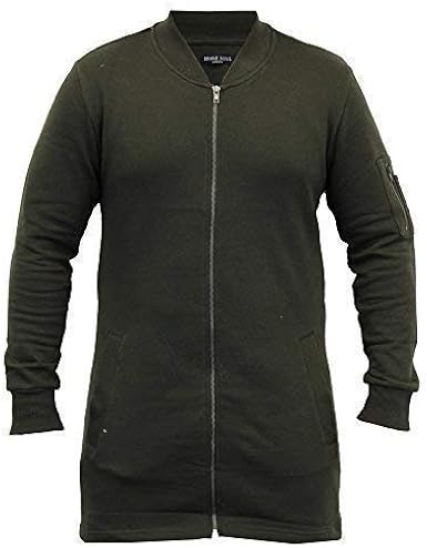 BRAVE SOUL Mens Long MA1 Sweatshirt 