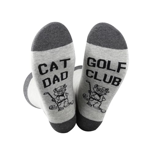 Chaussettes fête des pères golf et motif chat pour témoigner toute votre affection