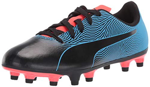PUMA Unisex-Kid's Spirit FG Sneaker, Black/Blue/Red, 1.5 M US Little Kid