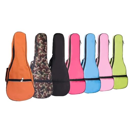LONGTEAM Funda para ukelele de 5 mm, impermeable, duradera, colorida bolsa para ukelele con almacenamiento, Black, For 21" Soprano, Organizador de bolsas