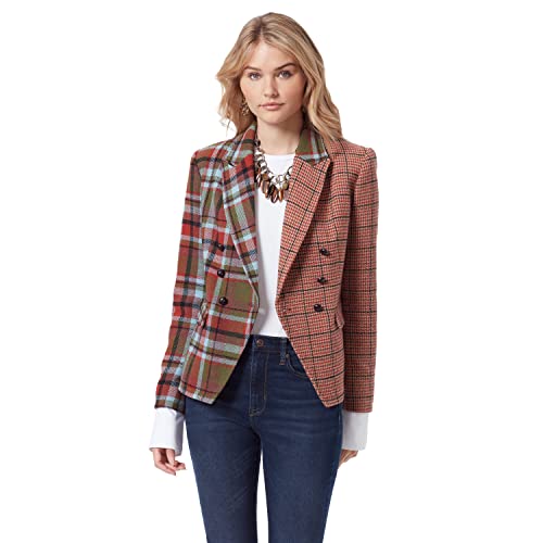 Sam Edelman Sportswear Women's Imogen Double Breasted Blazer, Alexa Plaid-Capulet Olive #TOP2