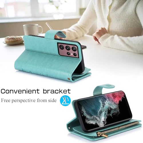 Coque pour Samsung Galaxy S22 Ultra Vert finition chic - 4
