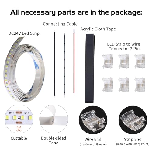 FYSETC K1-Max 3D Printer Accessories - Upgrade Led Strip Light Kit Replacement: Easy Installation 24V 1.3m Bright Cold White LED Lighting Bar Width 10mm with Adhesive Backing can be Freely Cut by FYSETC - Image 5