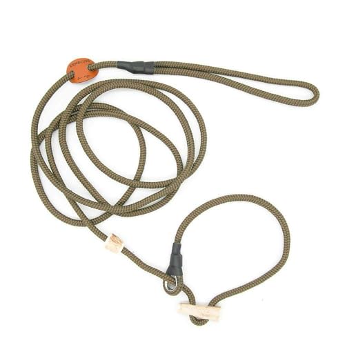 Retriever-Leine/Moxonleine Sporty-Style | robuste Hundeleine aus Tau mit Klemme & Halsbandfunktion | 6mm – besonders griffig & wetterfest | Training, Alltag & Dummyarbeit