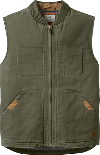 Legendary Whitetails Men's Quilted Canvas Vest Zip Up Heavy Duty Water-Repellent Finish3