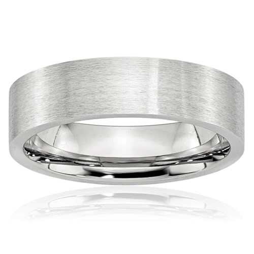 IceCarats Cobalt 6mm Plain Classic Wedding Band Ring