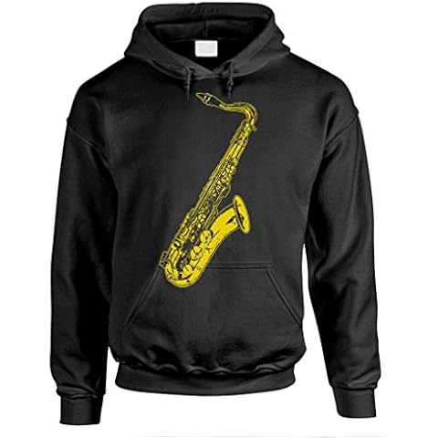 Live Nice SAXOPHONE - vintage hipster style Pullover Hoodie, 3XL, Black Cover