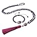 New 2026 Fashion 6Mm Natural Stone Necklace Bracelet Beaded Handmade Knotted Adjustable Yoga Meditation Jewelry Buddhist Turkish Gift Trendy Accessories Creative