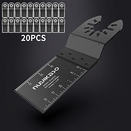 Nuyikaso 20 Pcs 40mm Multi Tool Blades Wood Oscillating Saw Blades Multitool Accessories Kit Universal Cutter Quick Release Compatible with Fein Multimaster Makita DeWalt Bosch Dremel 5 Nuyikaso 20 Pcs 40mm Multi Tool Blades Wood Oscillating Saw Blades Multitool Accessories Kit Universal Cutter Quick Release Compatible with Fein Multimaster Makita DeWalt Bosch Dremel - Image 5