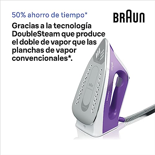 Miniatura 5 de Braun Carestyle 1 Is1014vi - Centro De Planchado 6 Bares De Presión 120 G Min Y Golpe De Vapor De 360 G Min, Suela Freeglide, Easylock, Easycalcclean Blanco Y Morado