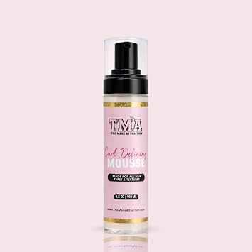 The Mane Attraction Curl Defining Mousse | ENHANCES & DEFINES CURLS, LIGHTWEIGHT HOLD, NO CRUNCH,FRIZZ CONTROL & SMOOTH FINISH, FLAKE-FREE FORMULA