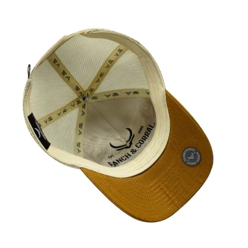 Ranch & Corral Green and Brown Trucker Mesh Cap with Embroidered Patch Child Size, Black, 3-5 3/84