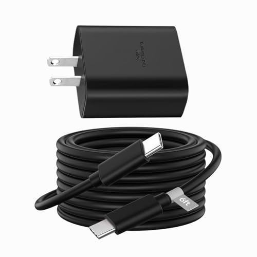 45W Samsung Super Fast Charger Type C to Type C Android Charger Fast USBC Charging Cable 6ft Compatible for Samsung Galaxy S25 ultra S24 S23 S22 S21 S20 S10 S9, A56 A55 A54 A53 A36 A35 A16 A15 A14 A17