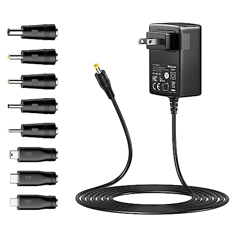 Basicvolt 5V 3A 2A 1A Power Supply DC 5v Power Adapter for TV Box Tablet Speaker GPS Webcam Router Alarm Clock and Replace More DC 5v Power Cord Charger Cover
