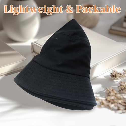 Image of Bucket Hats for Men Woman Summer Outdoor Cotton Sun Hat Travel Fishing Beach Packable Hat