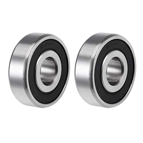 sourcing map 6302-2RS Deep Groove Ball Bearings Z2 15mm X 42mm X 13mm Double Shielded Carbon Steel 2pcs