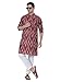 ITOS365 Men Cotton Kurta Pyjama Set Party Fashion Regular Ethinic Wear Indian Dress Maroon Small