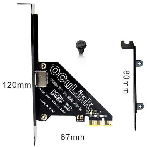 Image of PCIe 4.0 x4 64Gbps Compatible with OCuLink SFF-8612 SFF-8611 External GPU eGPU Riser Card for Mini PC
