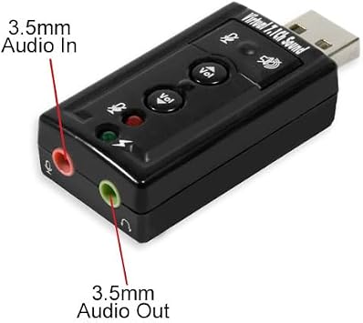 USB 2.0 External Virtual 7.1 Surround Sound Adapter